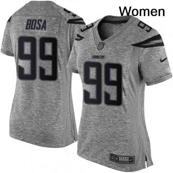 Womens Nike Los Angeles Chargers 99 Joey Bosa Limited Gray Gridiron NFL Jersey